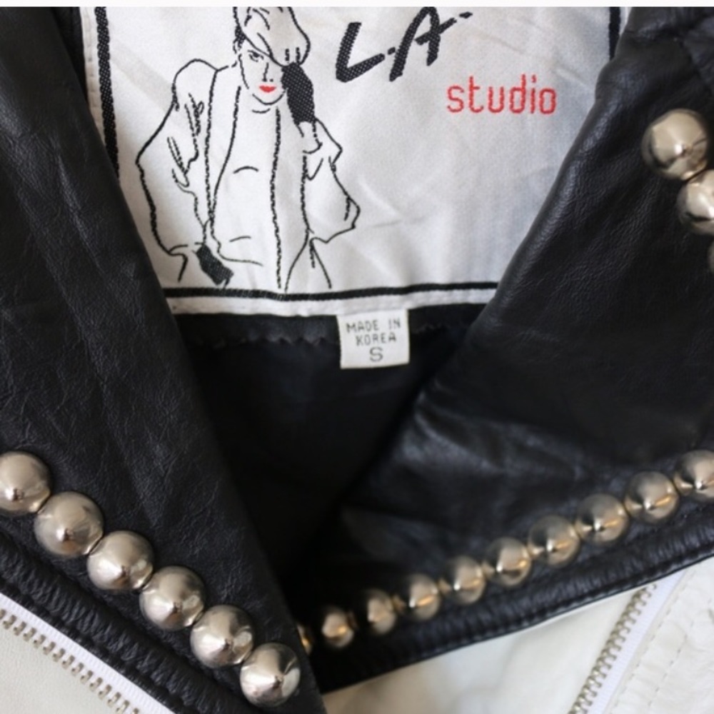 Vintage Punk Rock Studded Moto Jacket - Picture 3 of 4